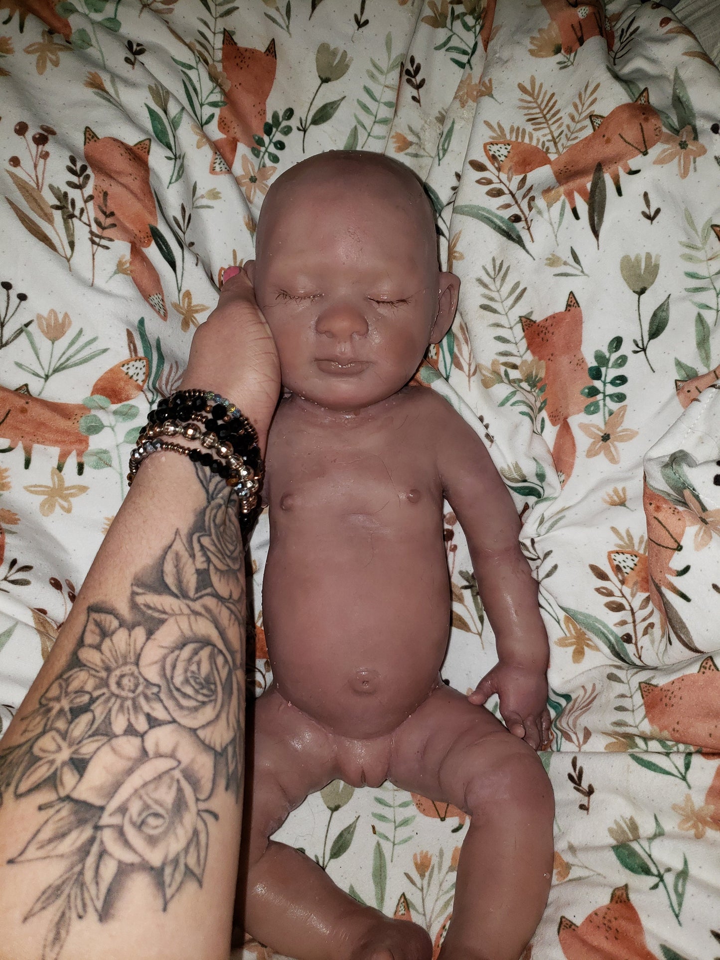 Full body silicone baby girl or boy newborn baby 19.5" pamela erff Olive