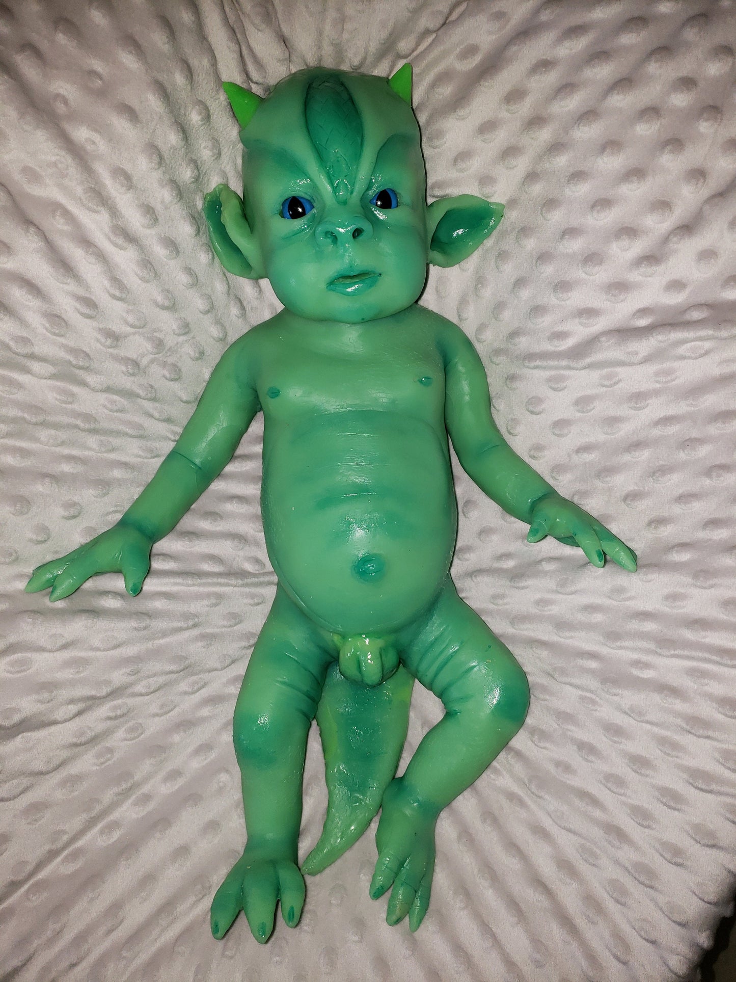 Full body silicone baby dragon blank kit "saphire"