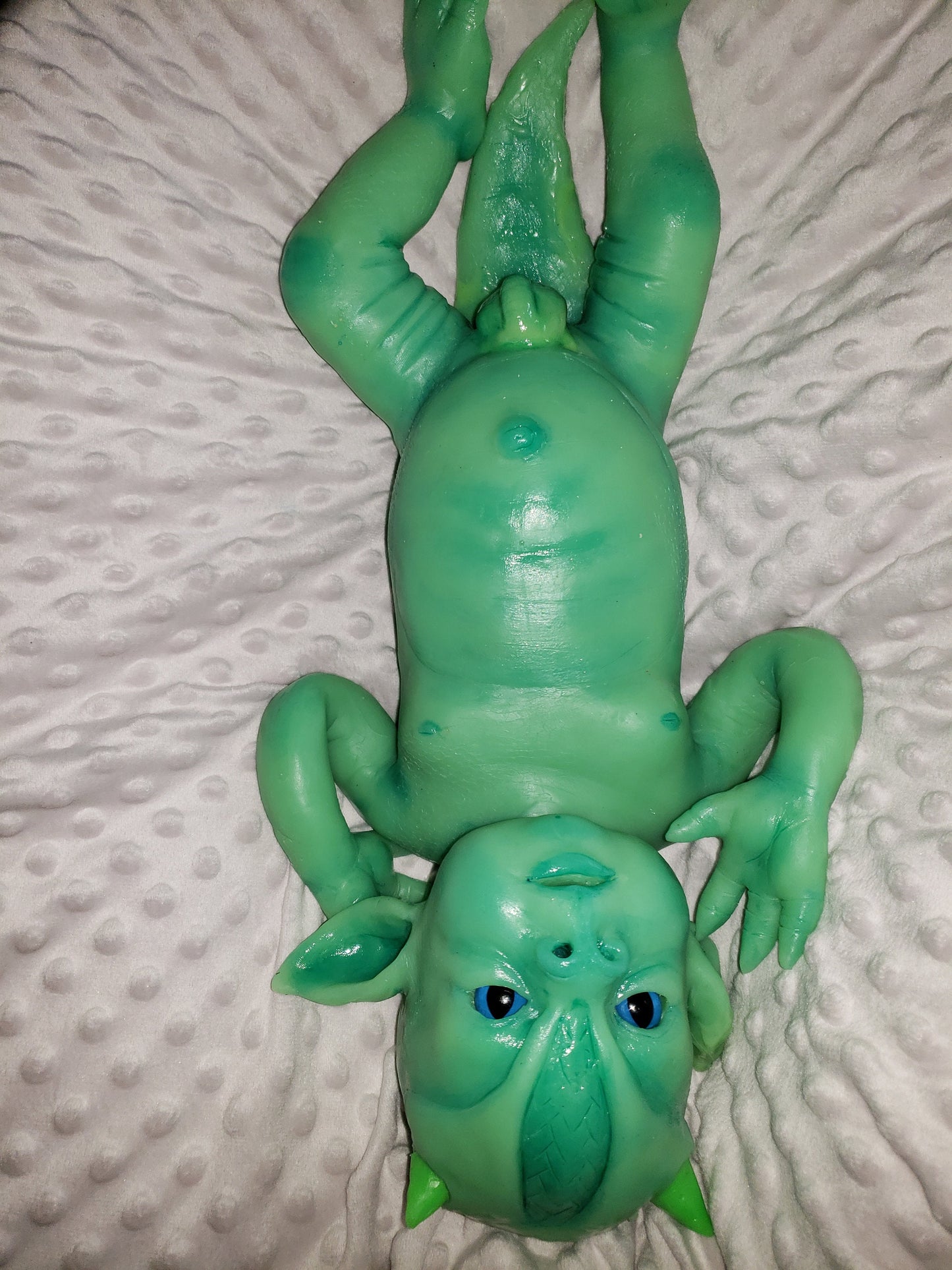 Full body silicone baby dragon blank kit "saphire"