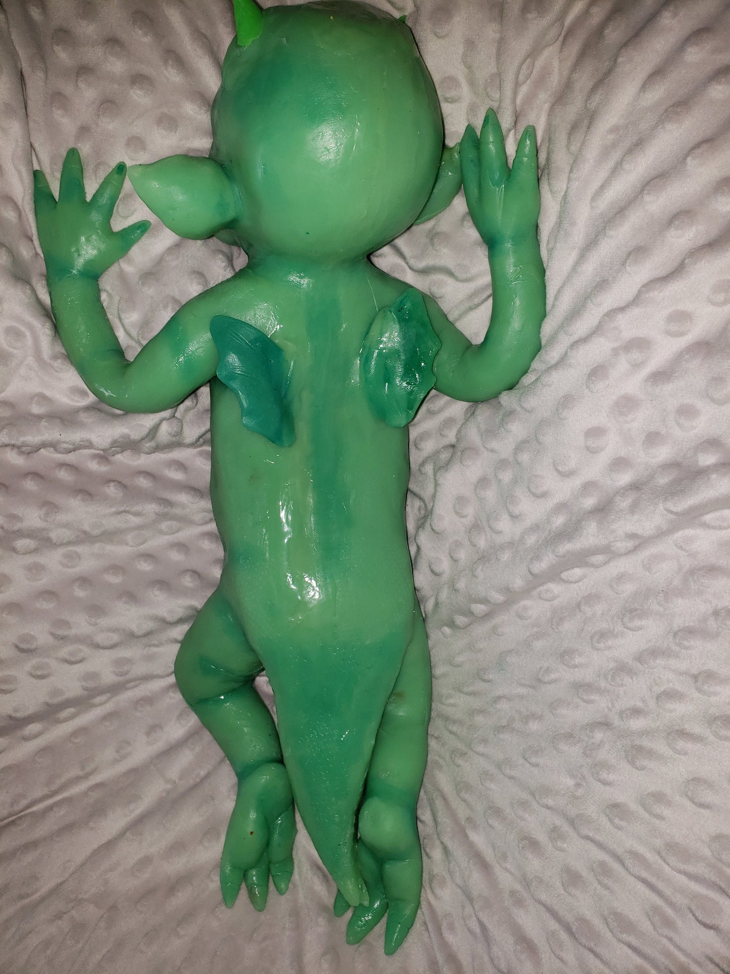 Full body silicone baby dragon blank kit "saphire"