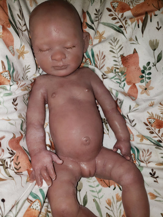 Full body silicone baby girl or boy newborn baby 19.5" pamela erff Olive