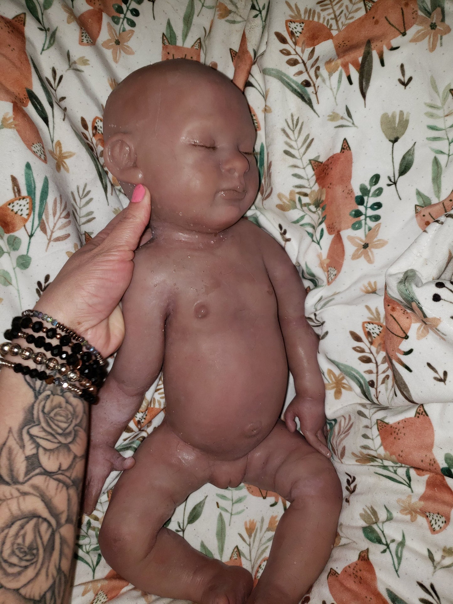 Full body silicone baby girl or boy newborn baby 19.5" pamela erff Olive