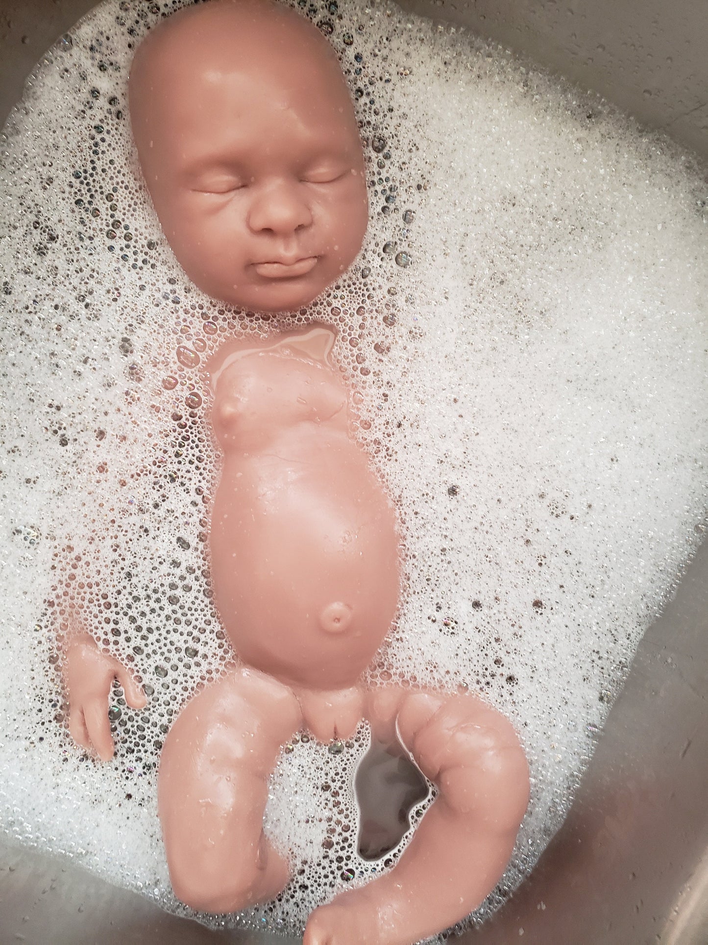 Full body silicone baby girl or boy newborn baby 19.5" pamela erff Olive