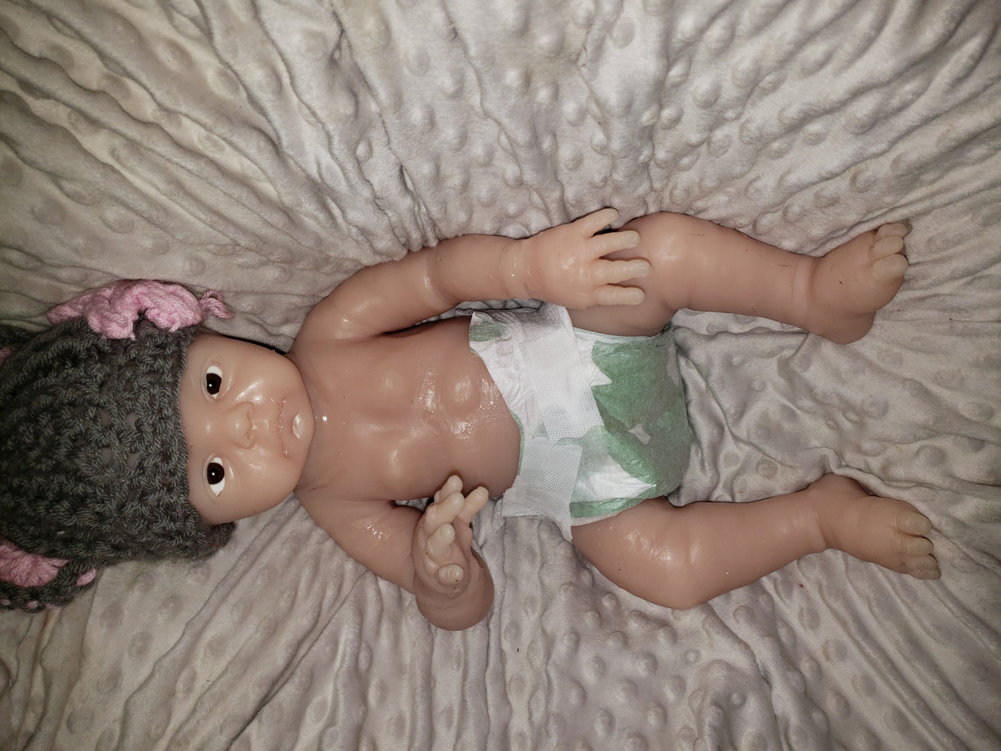 Full Body Silicone Baby 19" boy or girl open eyes Evie