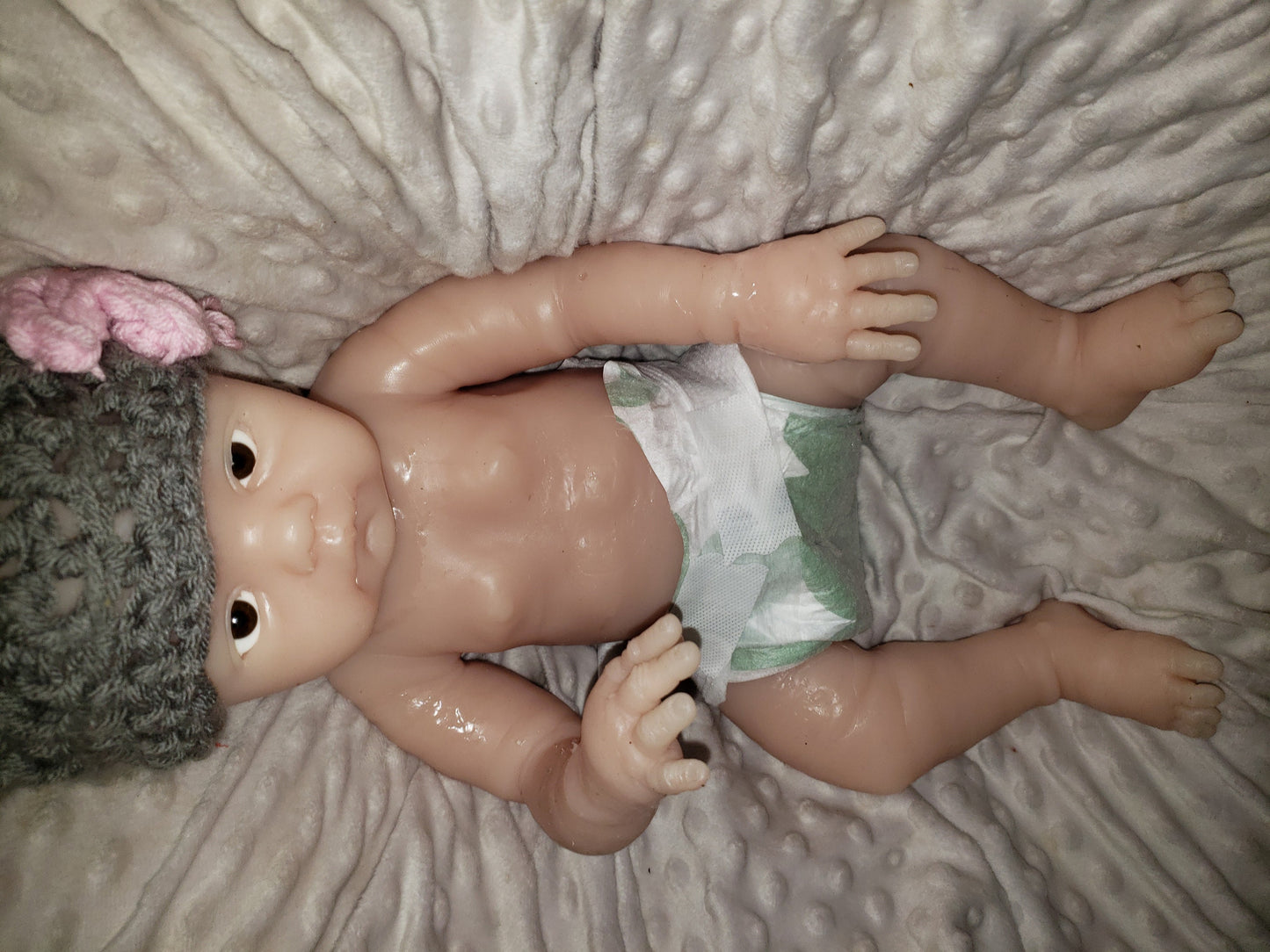 Full Body Silicone Baby 19" boy or girl open eyes Evie