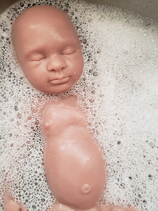 Full body silicone baby girl or boy newborn baby 19.5" pamela erff Olive