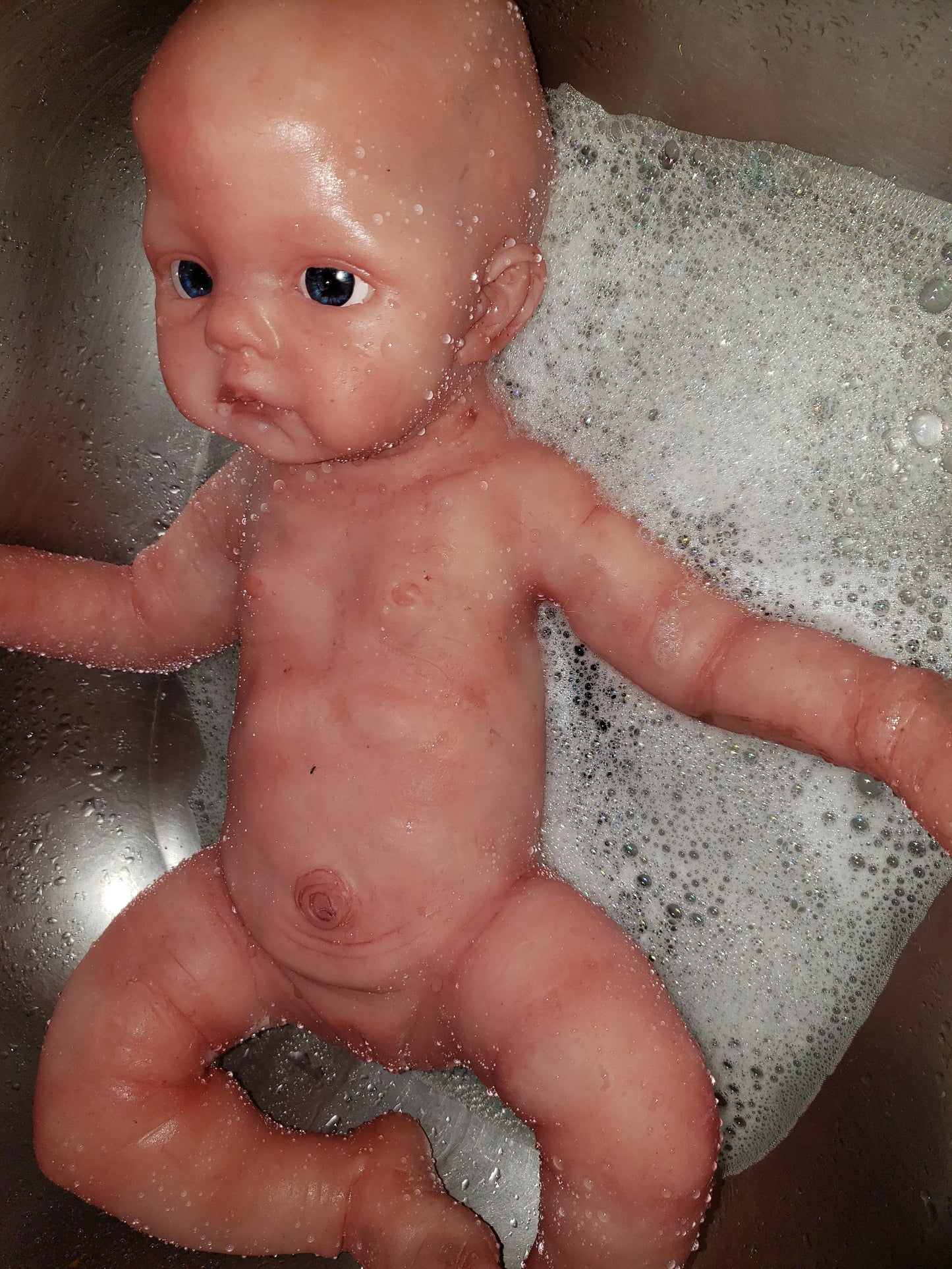 Full Body Silicone Baby 19" boy or girl open eyes Evie