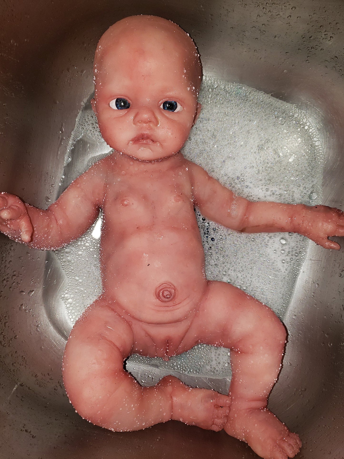 Full Body Silicone Baby 19" boy or girl open eyes Evie