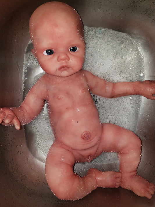 Full Body Silicone Baby 19" boy or girl open eyes Evie