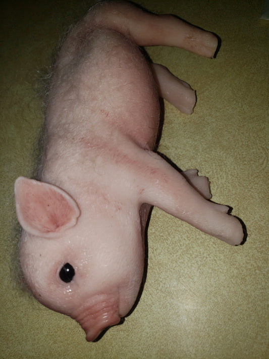 9" Full body silicone baby piglet piggy pig