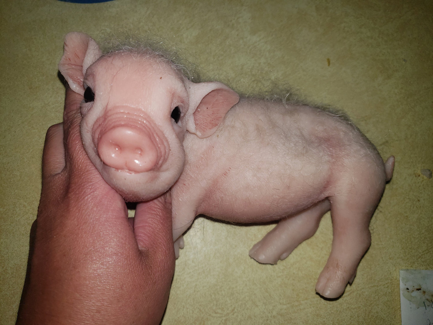 9" Full body silicone baby piglet piggy pig