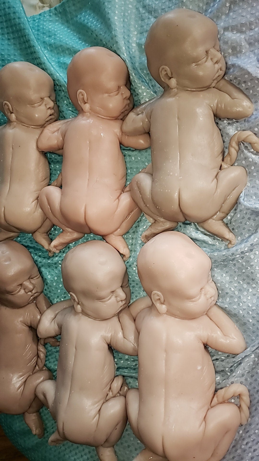 Bundle lot of 10 (ten) babies 13" silicone babies girl blank kit unpainted with umbilical cord maribelle