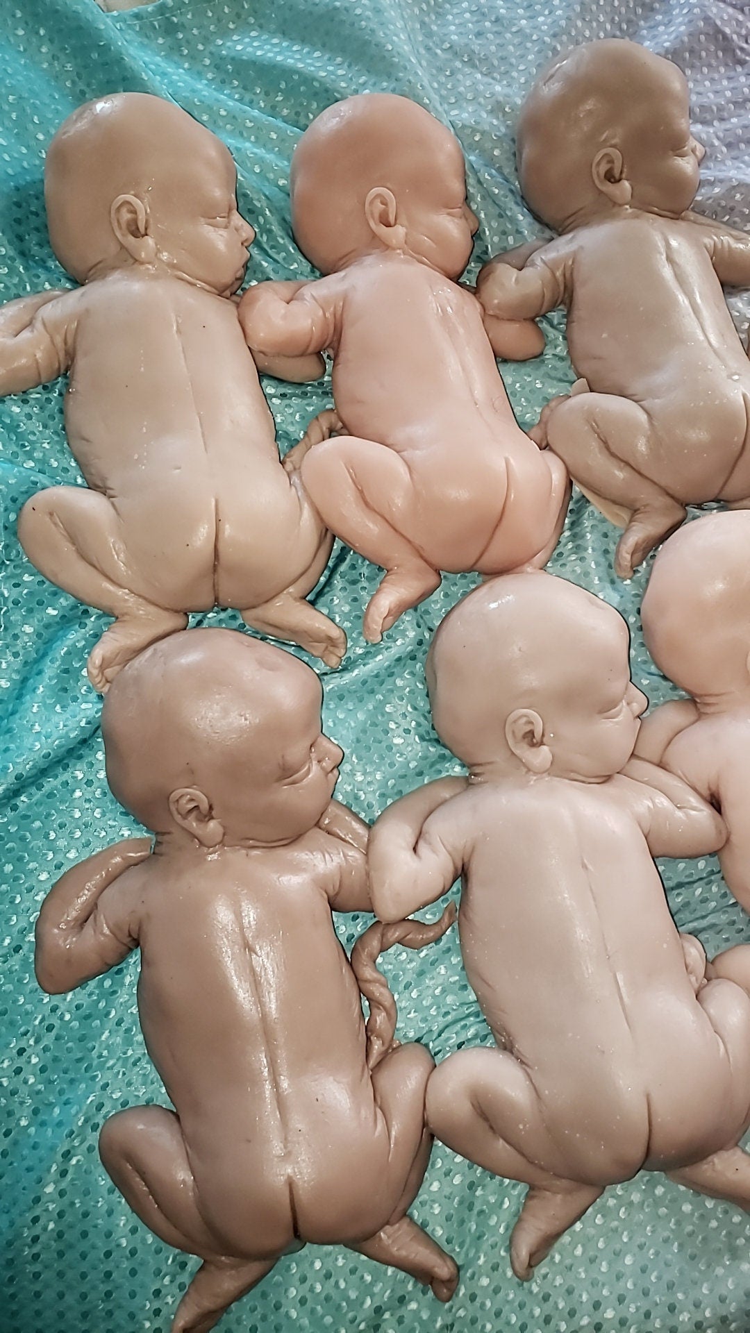 Bundle lot of 10 (ten) babies 13" silicone babies girl blank kit unpainted with umbilical cord maribelle
