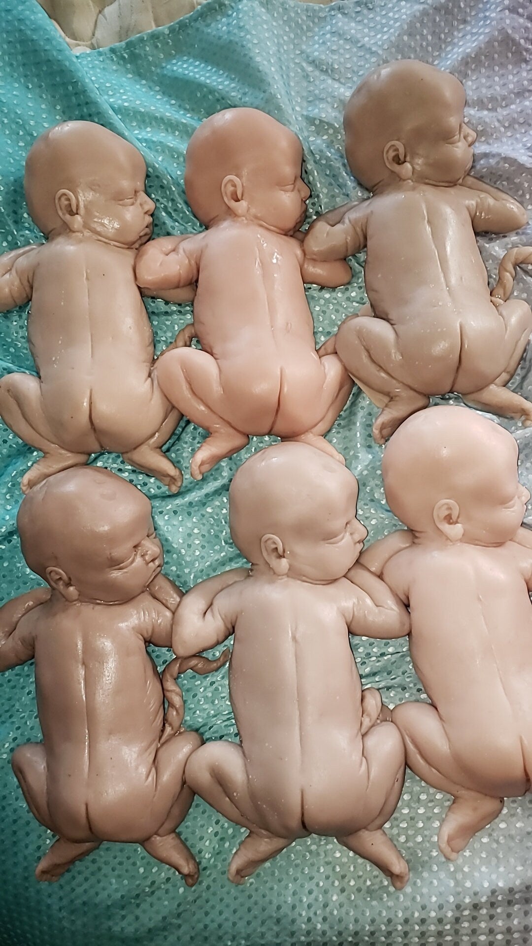Bundle lot of 10 (ten) babies 13" silicone babies girl blank kit unpainted with umbilical cord maribelle