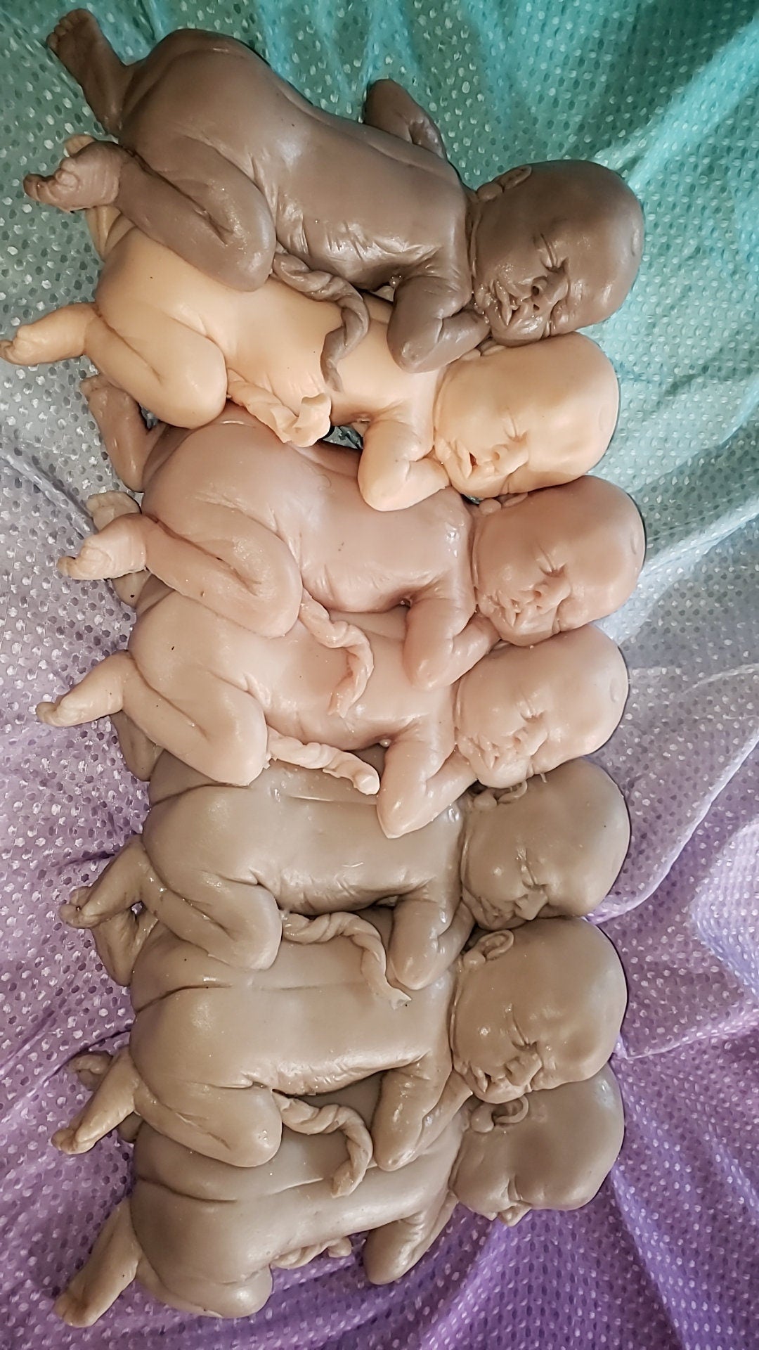 Bundle lot of 10 (ten) babies 13" silicone babies girl blank kit unpainted with umbilical cord maribelle