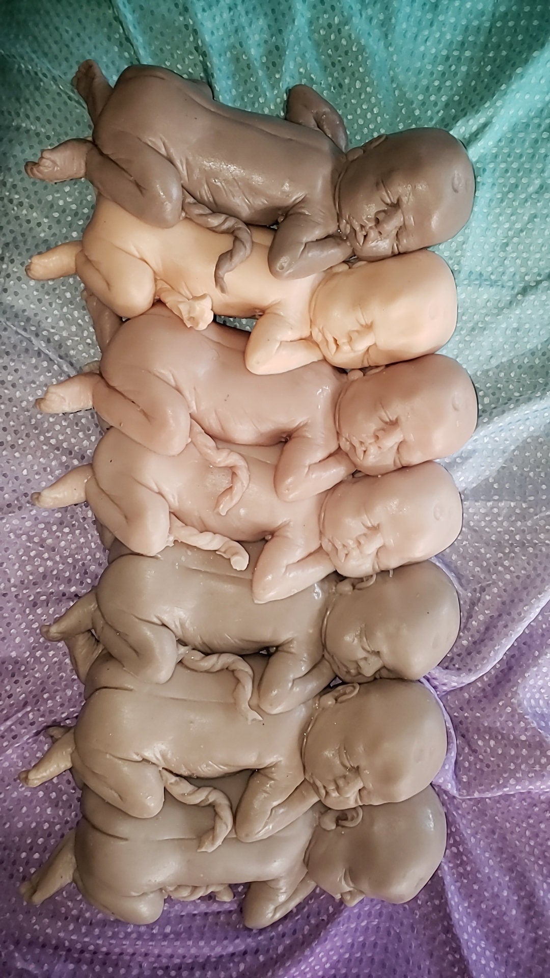 Bundle lot of 10 (ten) babies 13" silicone babies girl blank kit unpainted with umbilical cord maribelle