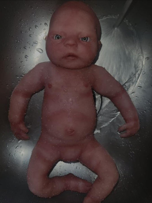 Full Body silicone baby Isla with open eyes
