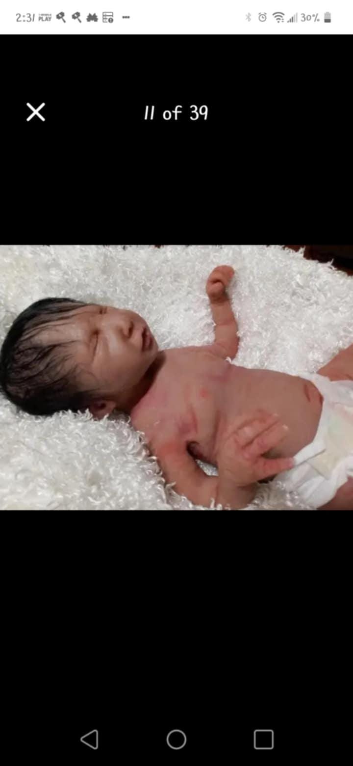 Full body silicone baby boy or girl 18" blank or painted newborn