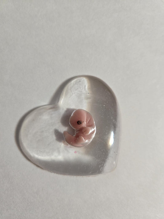 Beautiful memorial resin heart peice