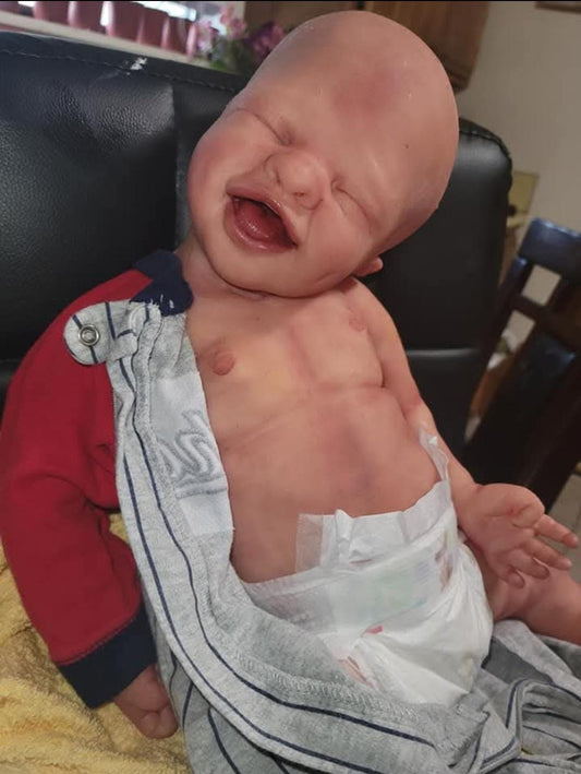Full body silicone baby Closed eyes 24" Full Body baby boy nelly