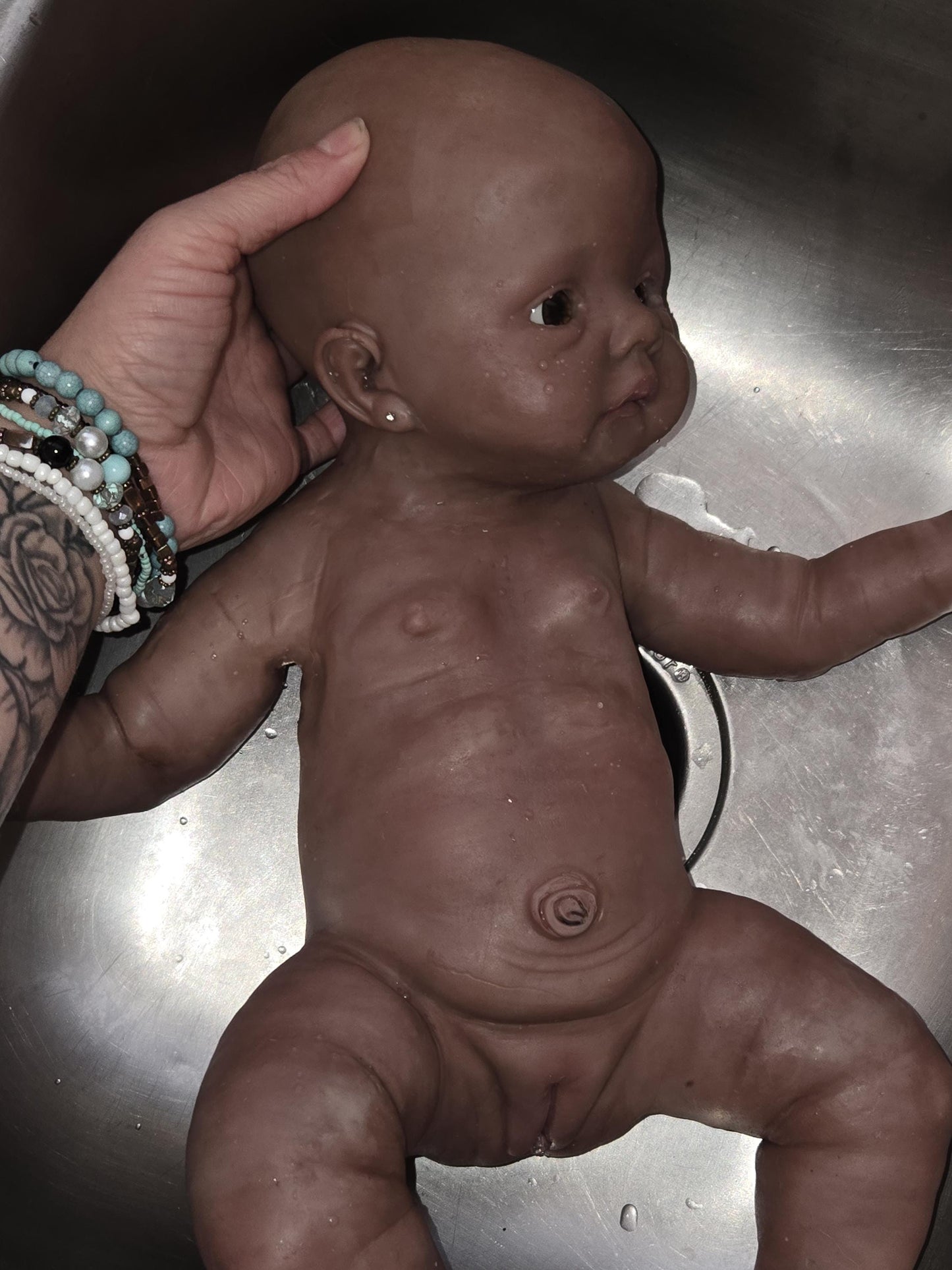 Full Body Silicone Baby 19" boy or girl open eyes