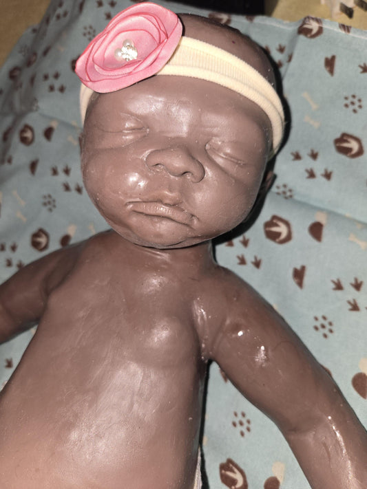 Full Body Silicone baby newborn closed eyes 17" Gracie