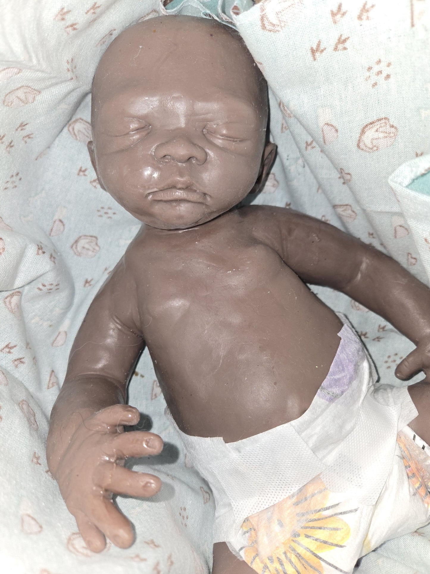 Full Body Silicone baby newborn closed eyes 17" Gracie