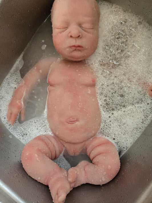 Full Body Silicone Baby remmy 21" can be boy or girl blank kit 0-3mo newborn chubby