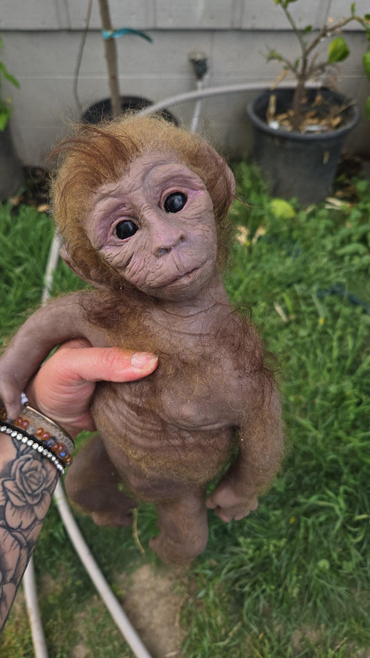 Full Body Silicone baby Monkey  15" tarzie