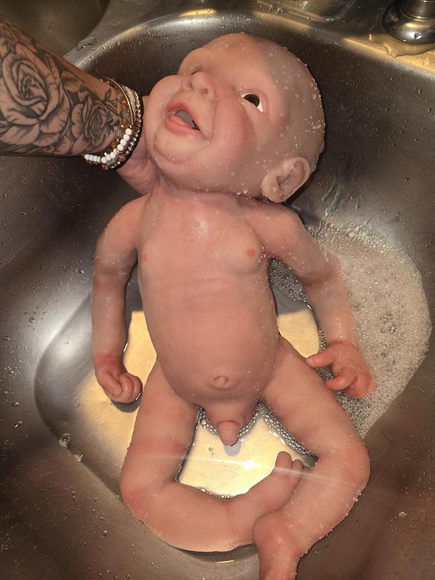 Full body silicone baby boy smiley boy by Dianna richards custom