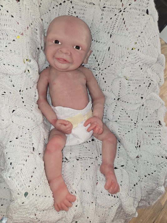 Full body silicone baby boy smiley boy by Dianna richards custom
