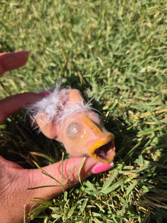 Custom 4" Silicone Baby Bird – Fantasy Creature Art Doll