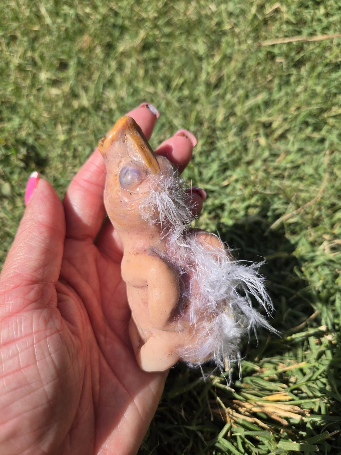 Custom 4" Silicone Baby Bird ā Fantasy Creature Art Doll