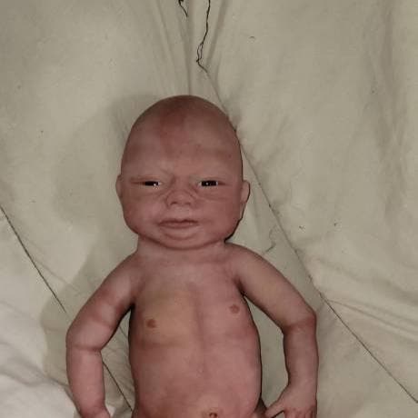 Full Body Silicone Baby Boy doll 18" open eyes newborn Trevor by Donna kohn