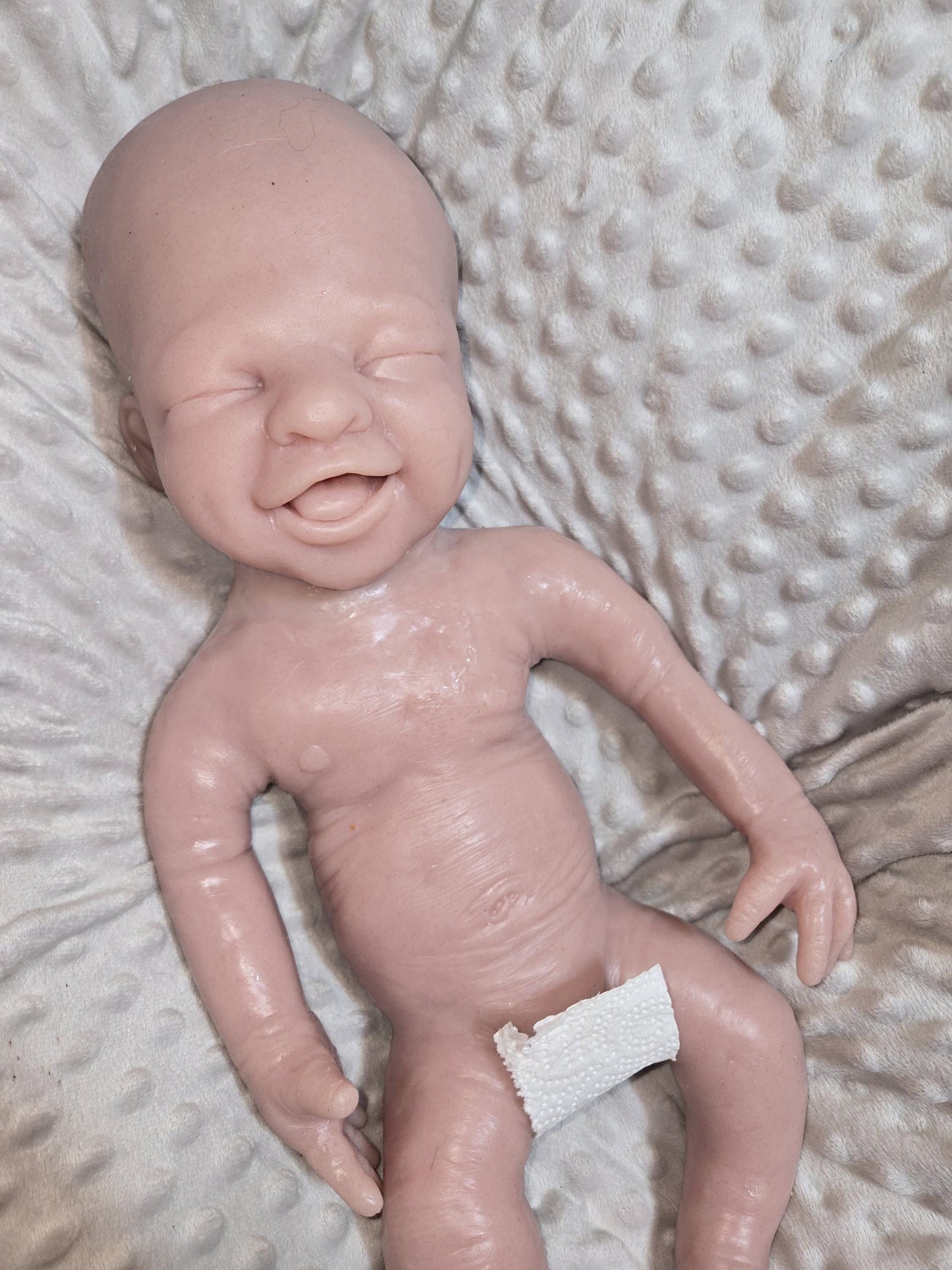 Full body silicone baby 20" happy baby smiling "Emmy" newborn