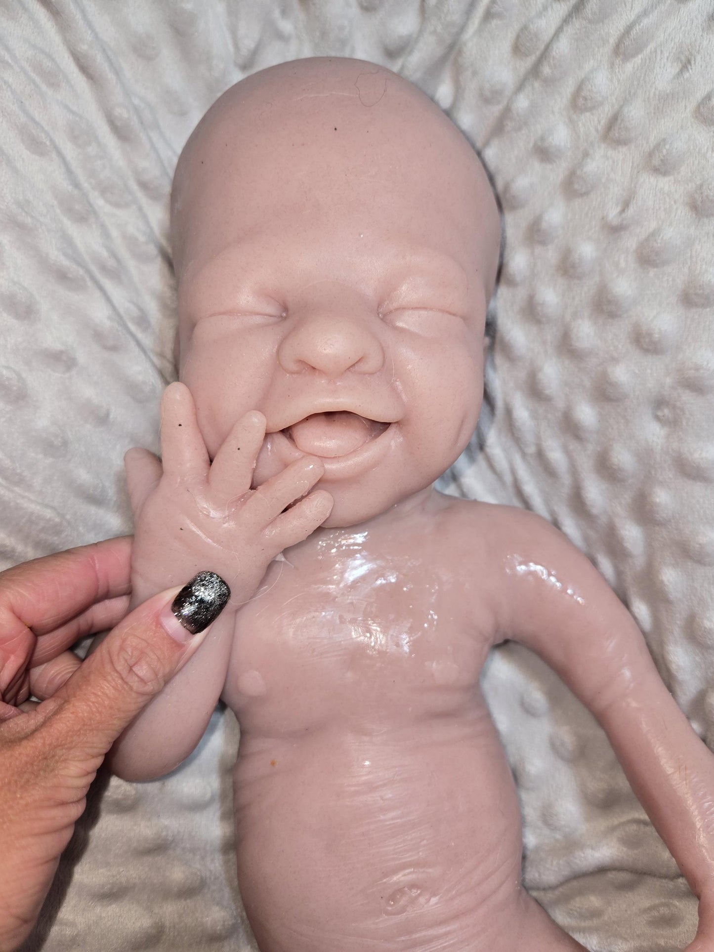 Full body silicone baby 20" happy baby smiling "Emmy" newborn