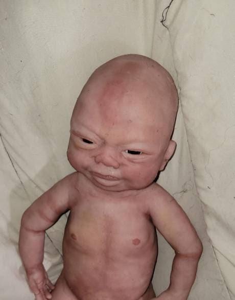 Full Body Silicone Baby Boy doll 18" open eyes newborn Trevor by Donna kohn