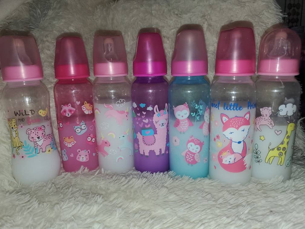 Reborn baby Sealed nipples reborn milk fake bottle (2) bottles