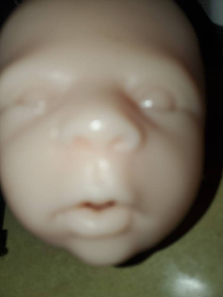 Silicone baby head for cuddle body or full body mason