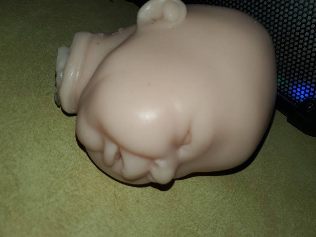 Silicone baby head for cuddle body baby