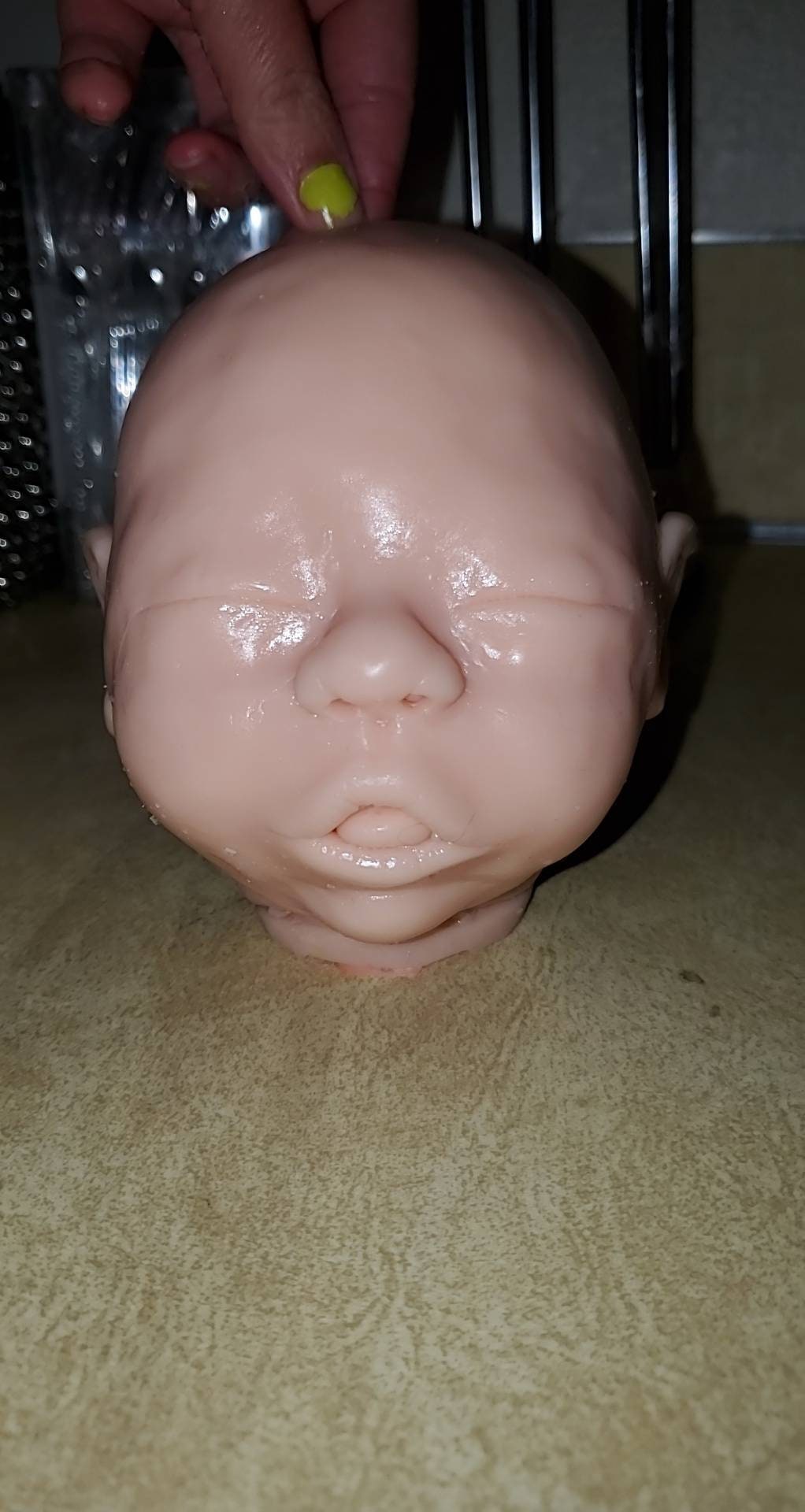 Silicone baby head for cuddle body baby 18" issac