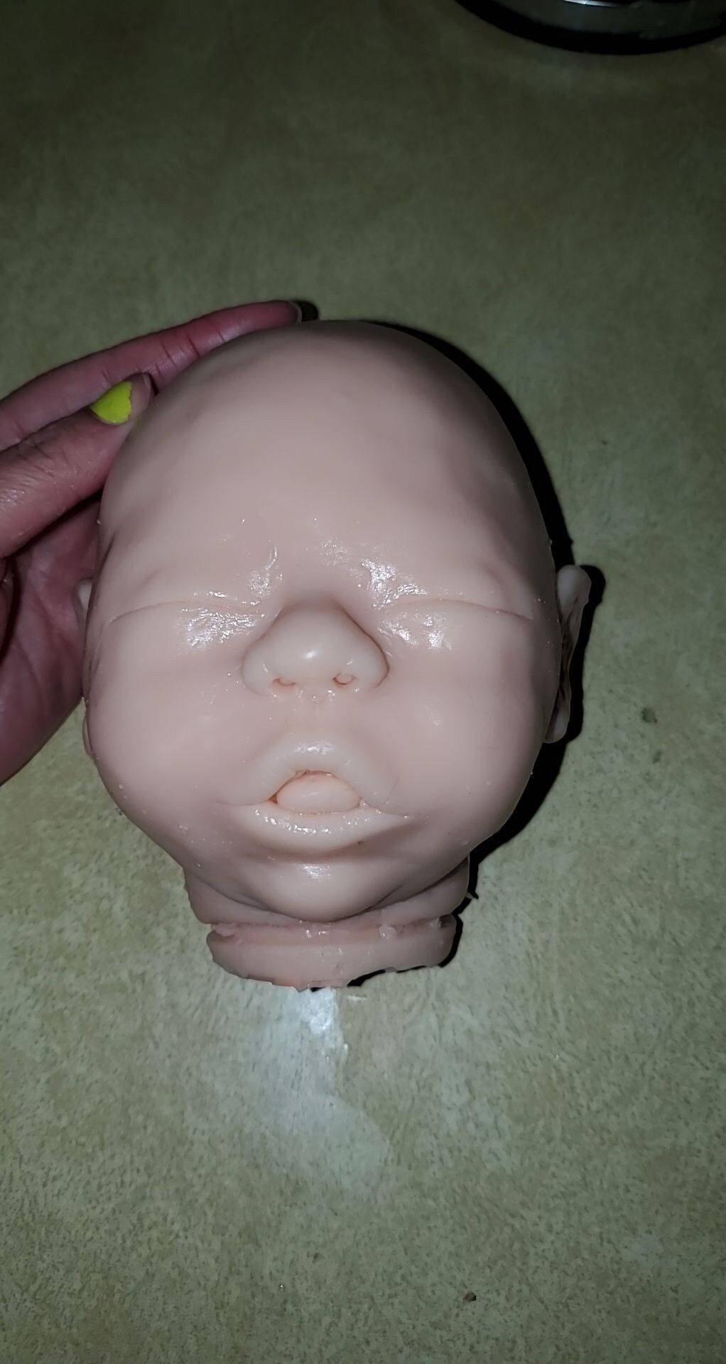 Silicone baby head for cuddle body baby 18" issac