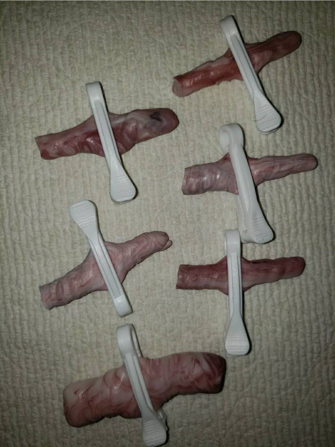 One (1) Reborn or Silicone baby Umbilical cord with clamp