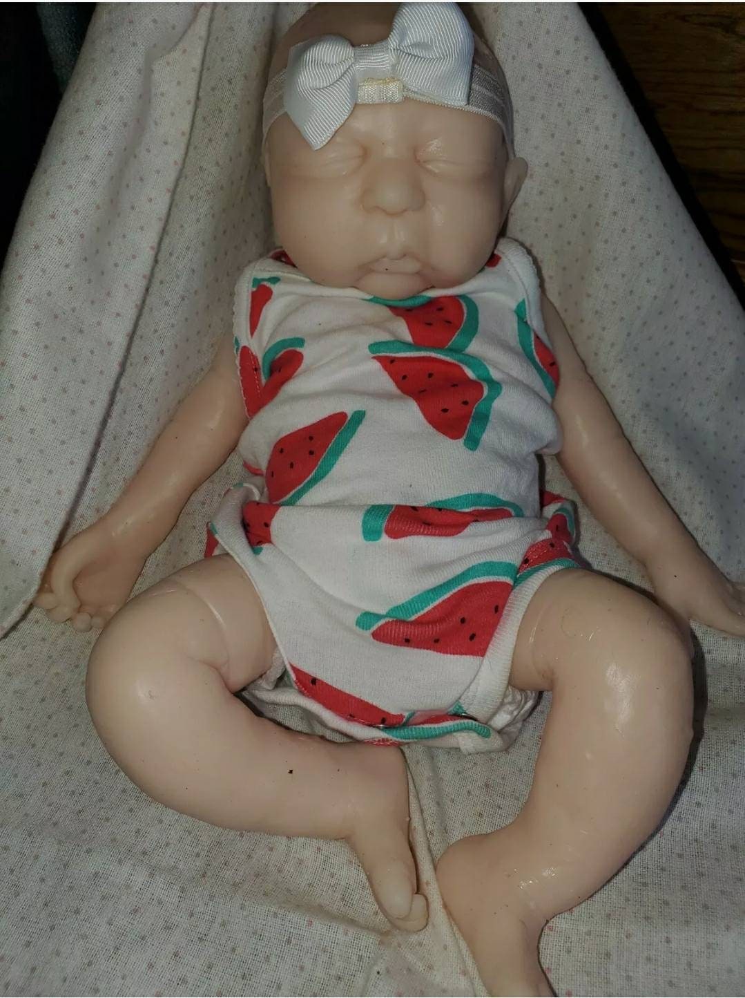Full body silicone baby 15" preemie boy or girl amy