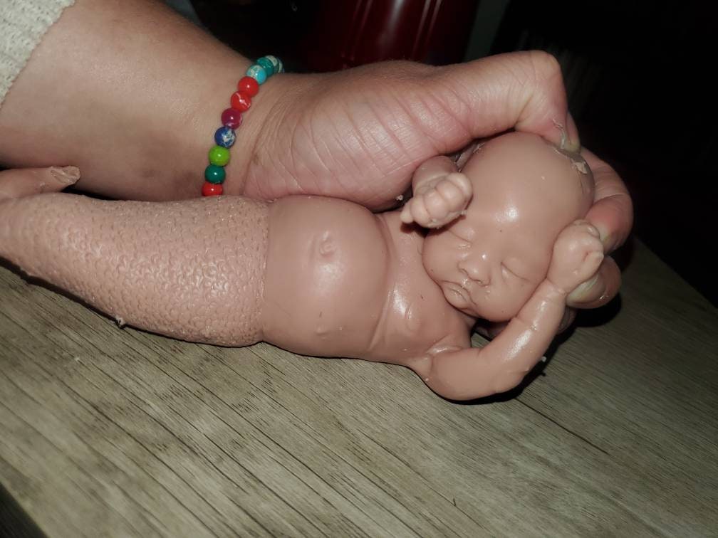 Full body silicone baby mermaid 9" boo boo
