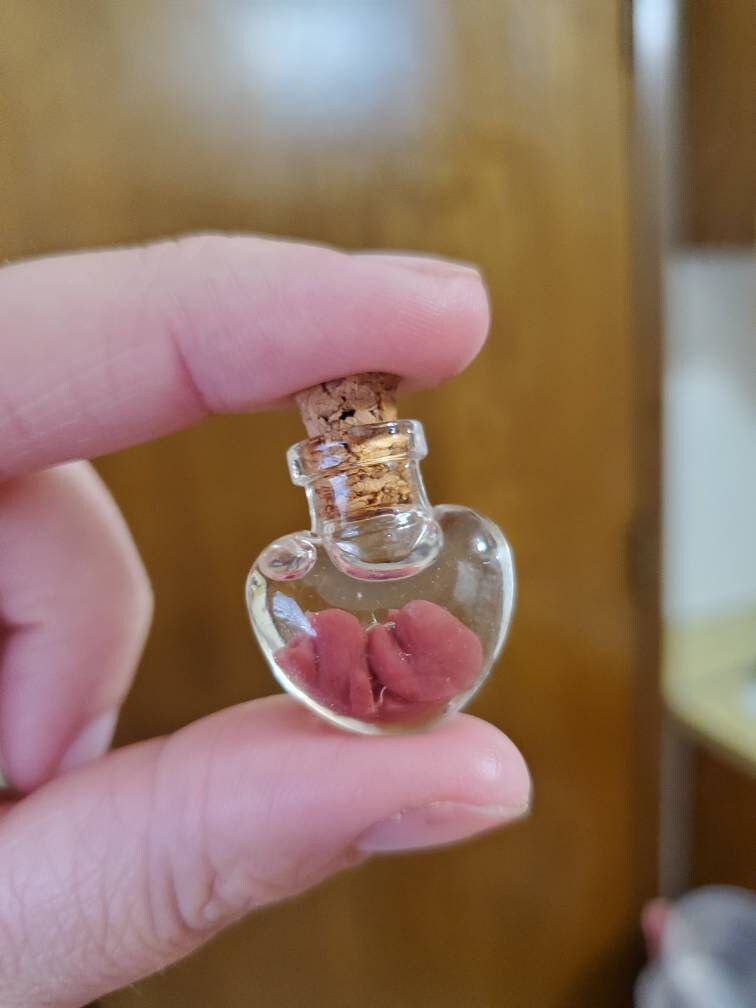 Memorial silicone baby fetus inside heart Keychain