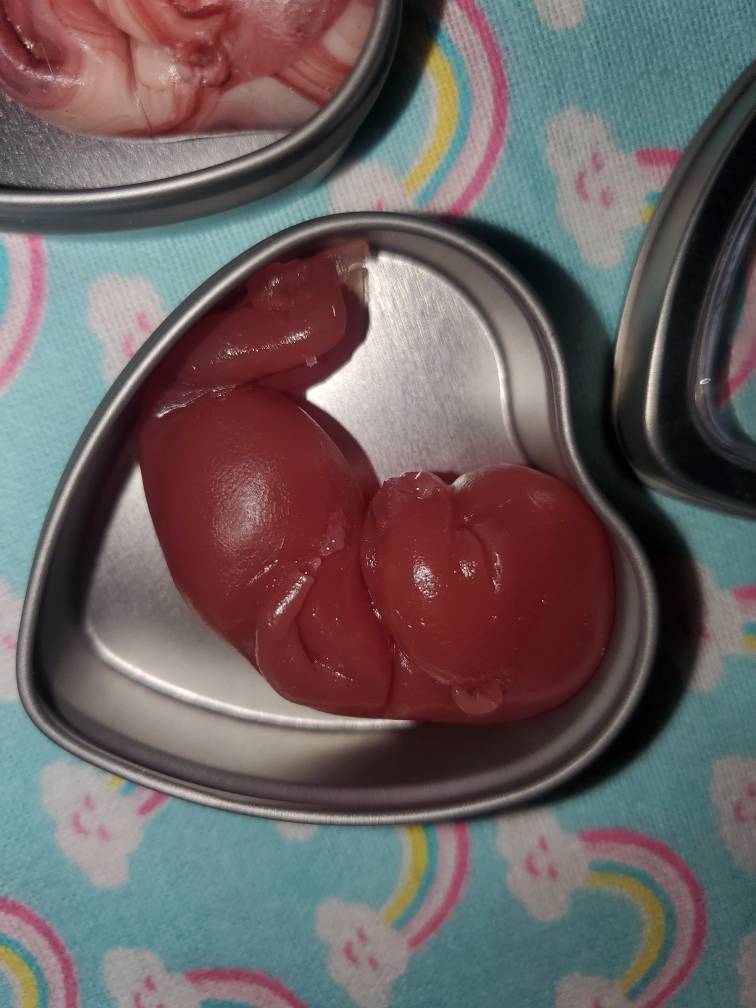 13 week gestational fetus memorial baby tin heart