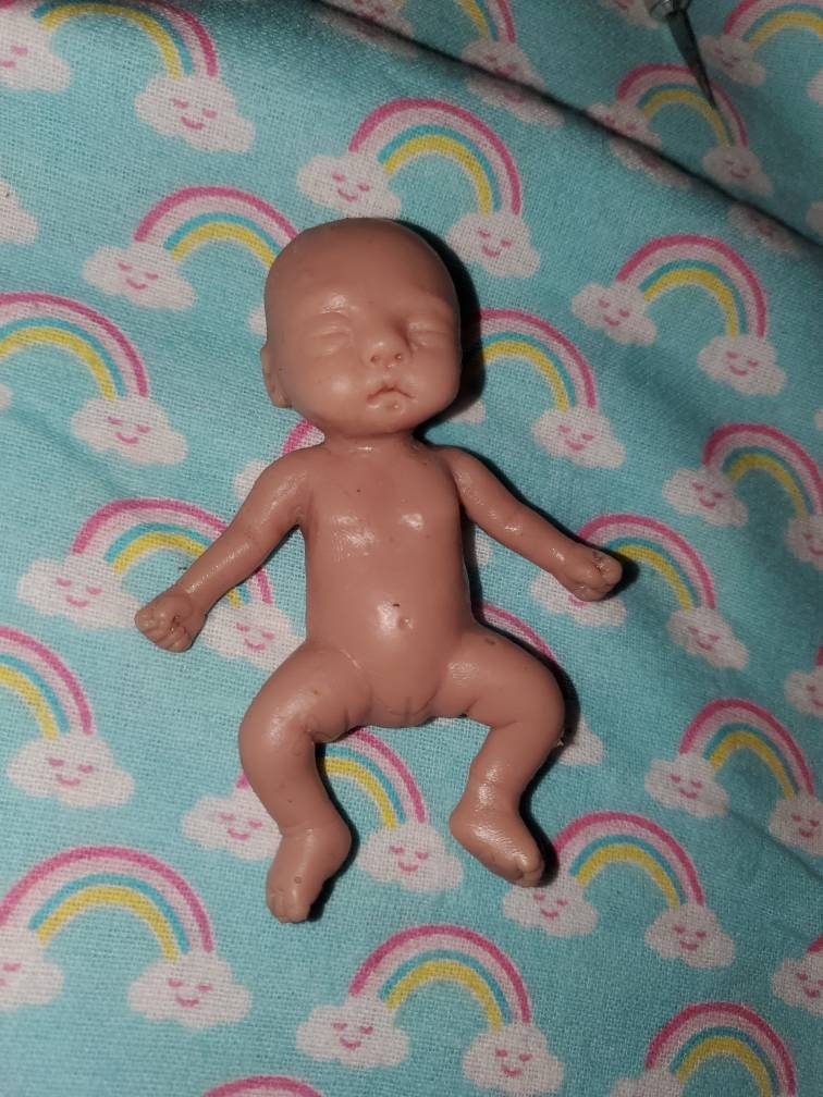 4" full body silicone baby girl blank unpainted