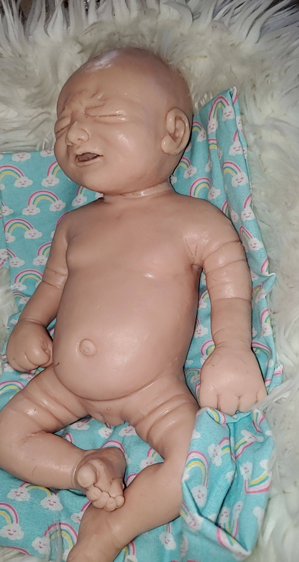 Full body silicone baby 17" crying baby newborn