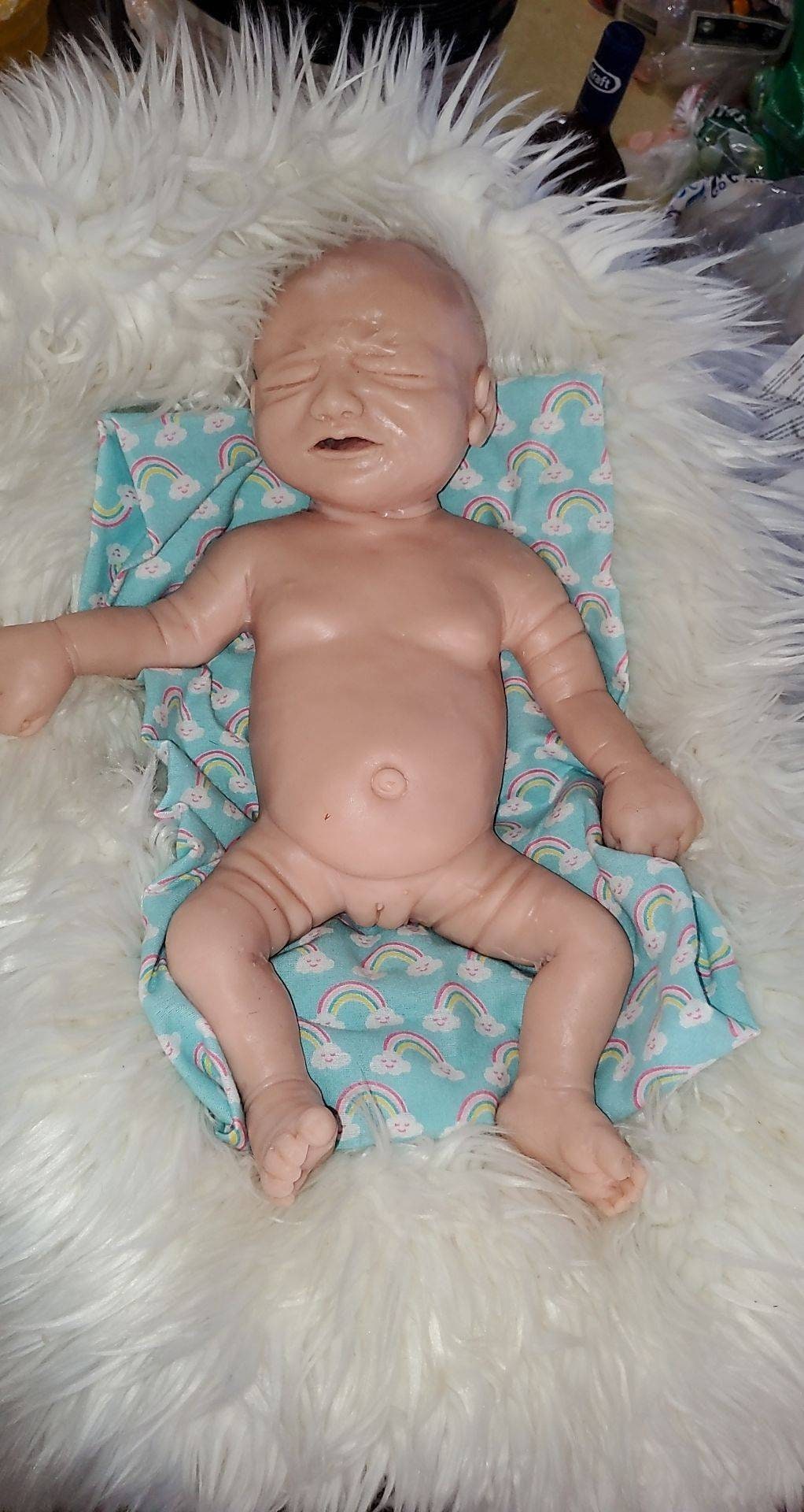 Full body silicone baby 17" crying baby newborn